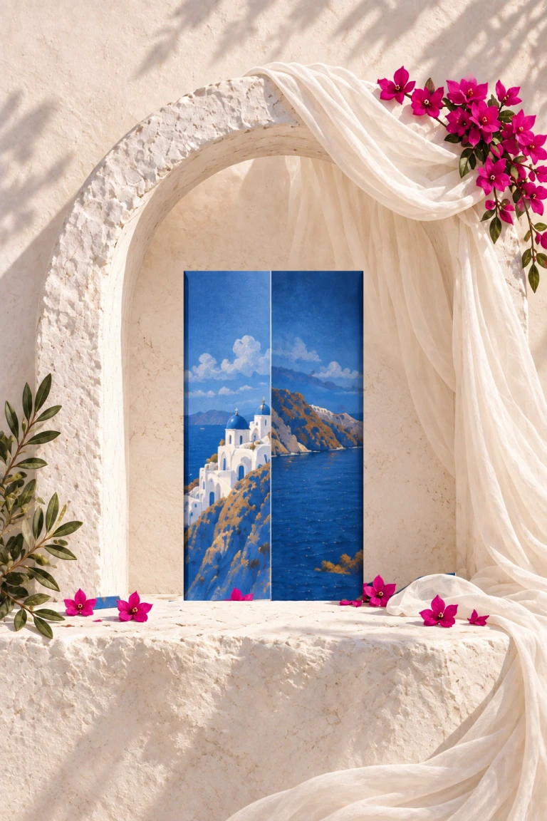 Blue Aegean invitation opening